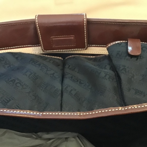 ELLEN TRACY HANDBAG/Tote 👜 perfect condition, beautiful, two tone brown - Picture 6 of 8